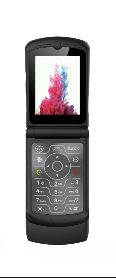4G LTE Flip Phone, Android 11 Go, Dual Screens, 2GB RAM 16GB Storage Q1748