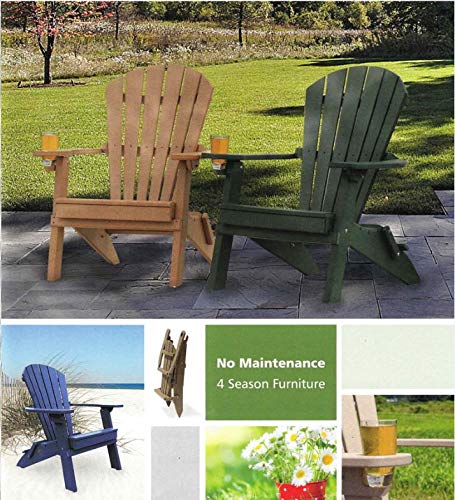 4 Season Cedar Foldable Adirondack Chair with Cup Holder E547