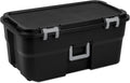 22 Gallon Lockable Black Plastic Storage Trunk L807
