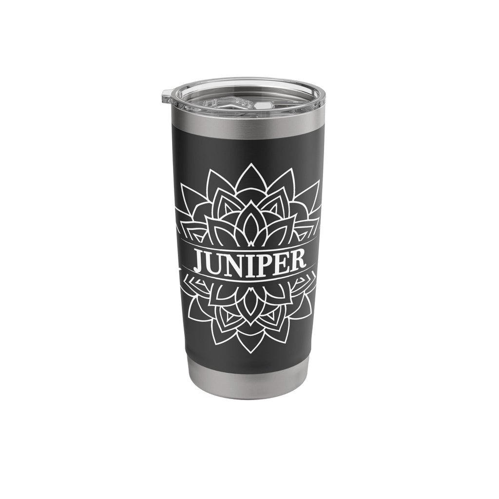 Black White Stainless Steel Insulated Travel Mug S6948