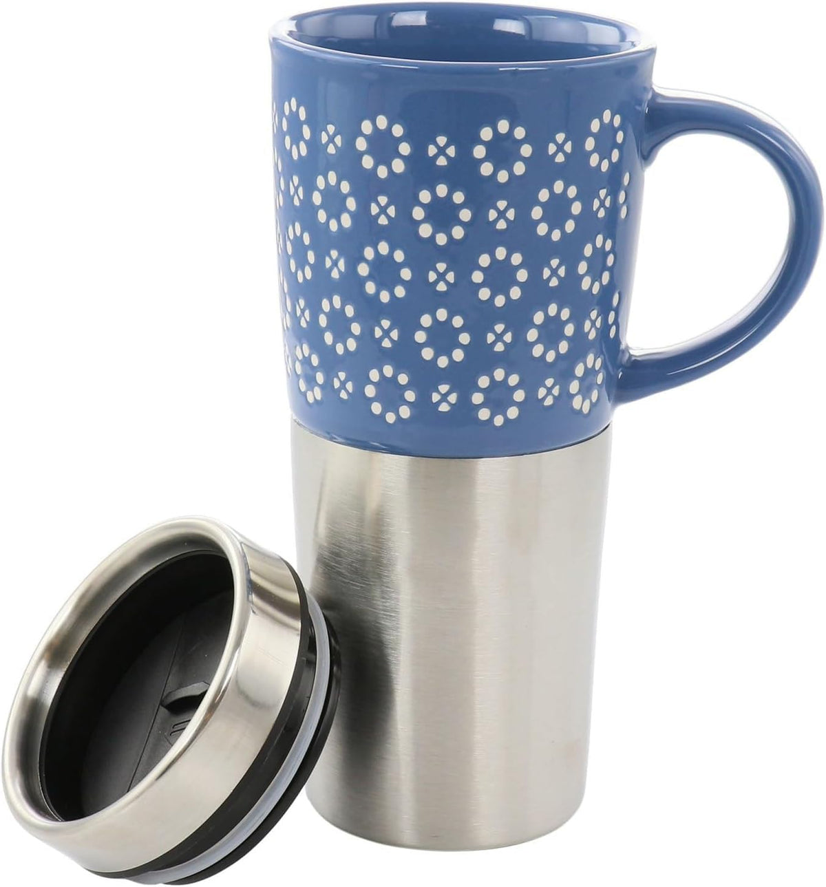 16oz Insulated Stoneware and Stainless Steel Travel Mug T732