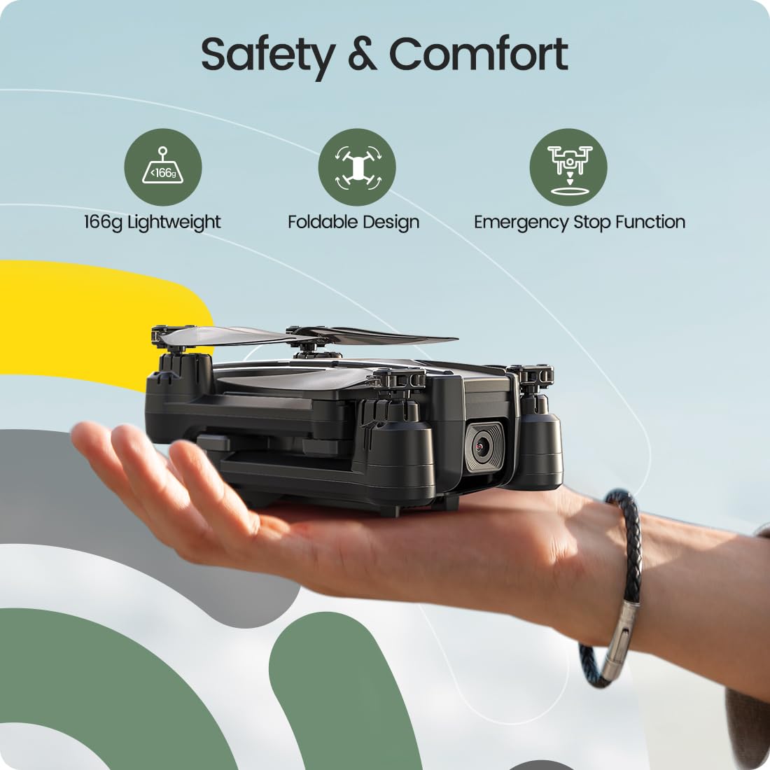 Foldable FPV Drone with 1080P WiFi Camera and Carrying Case G12963