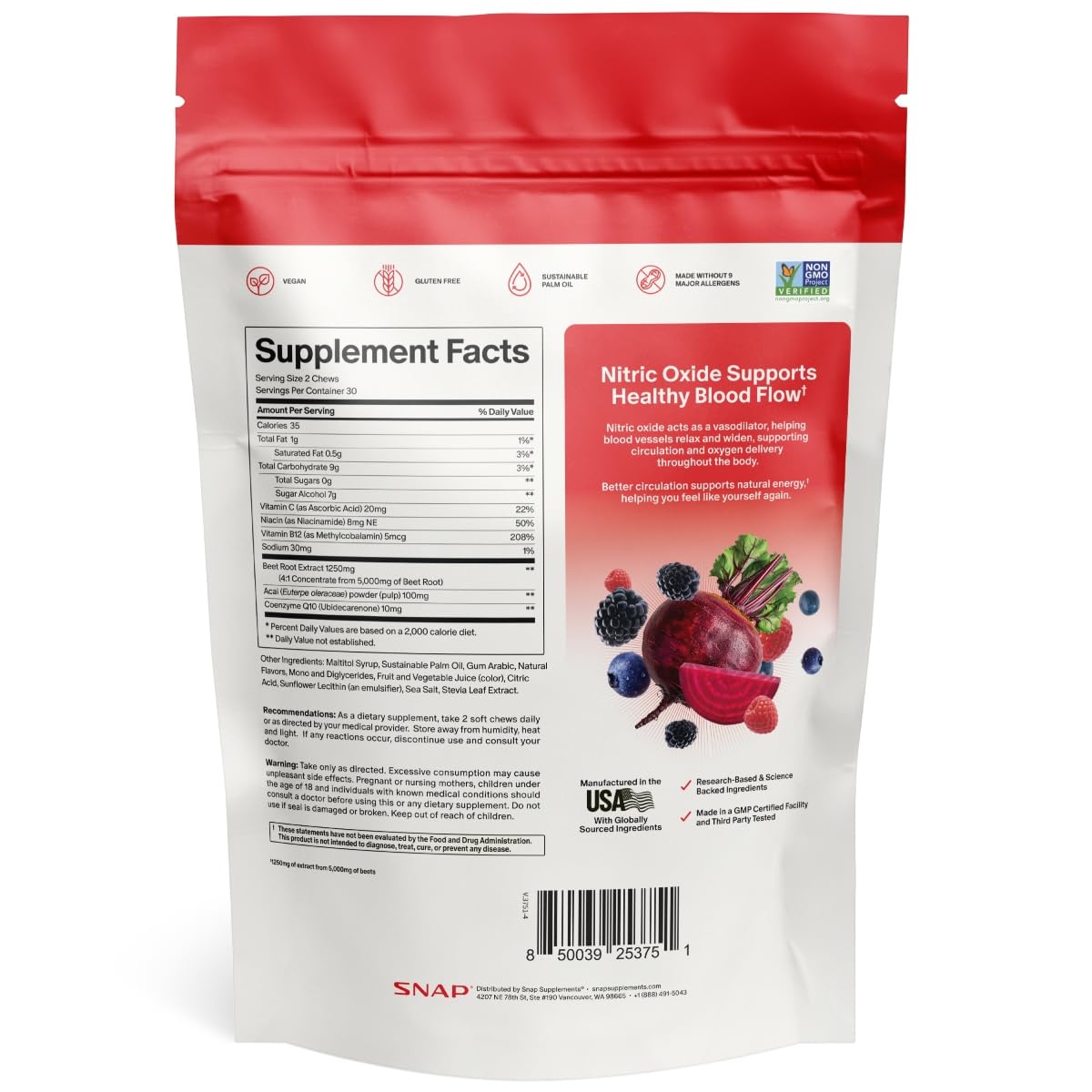Mixed Berry Beet Root Chews K292