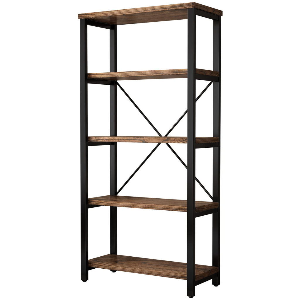 5-Tier Solid Wood Bookshelf Y97559
