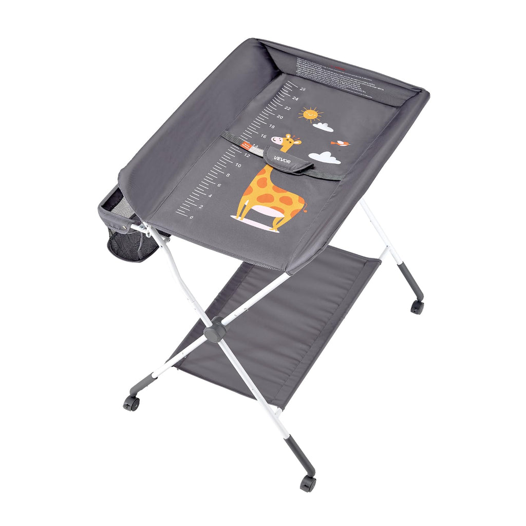 Foldable Baby Changing Table with Side Basket I89954