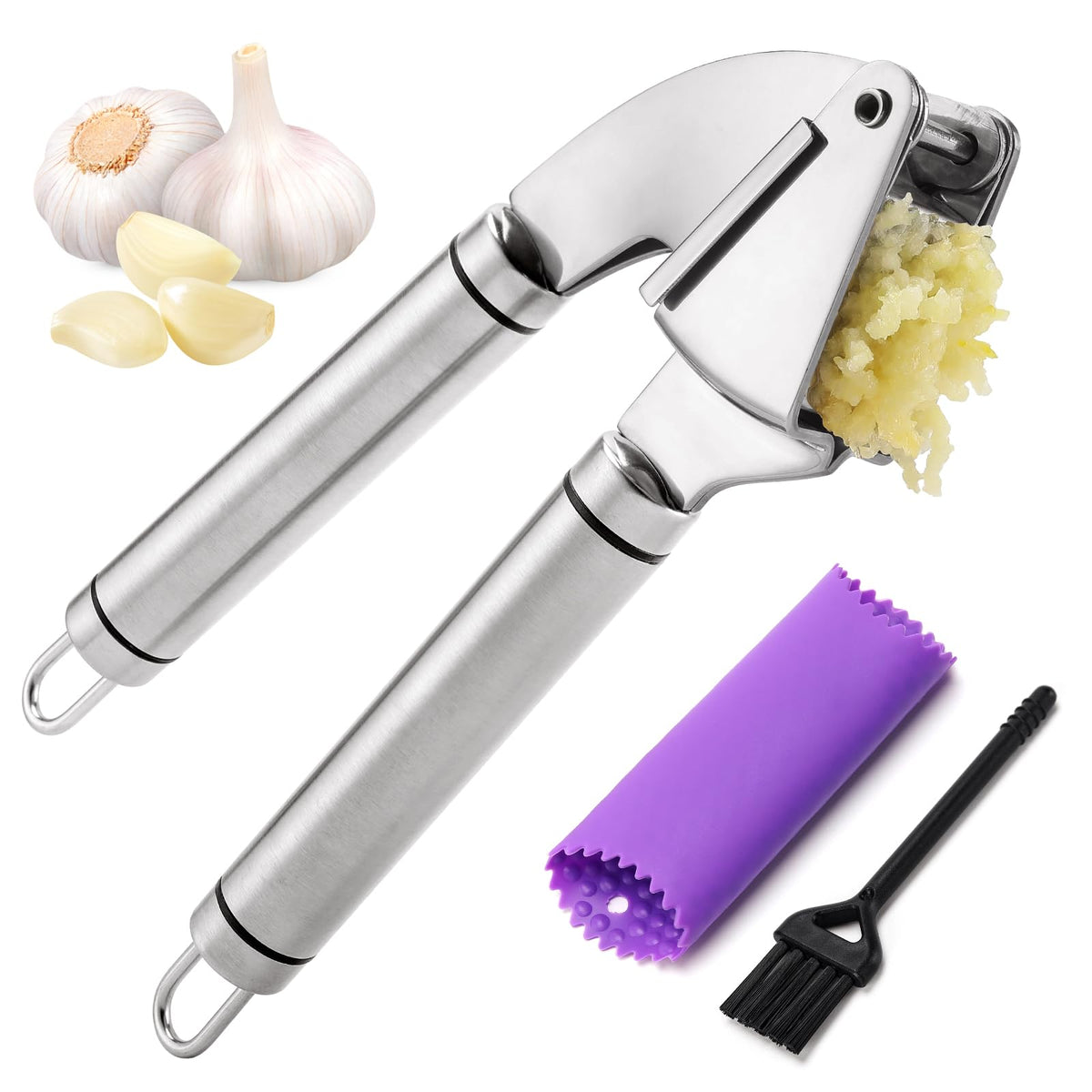Stainless Steel Garlic Press Mincer V92326