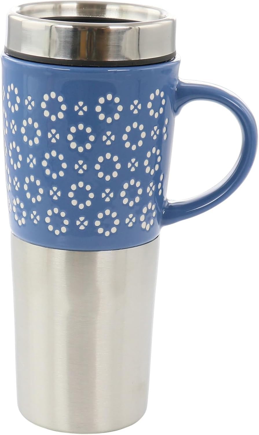 16oz Insulated Stoneware and Stainless Steel Travel Mug T732