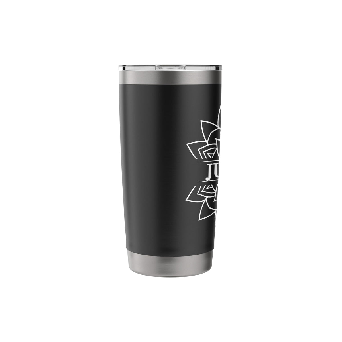 Black White Stainless Steel Insulated Travel Mug S6948