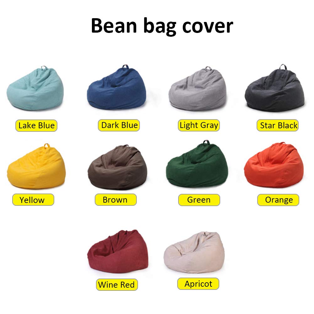 Flannel Bean Bag Chair Cover Yellow V14921