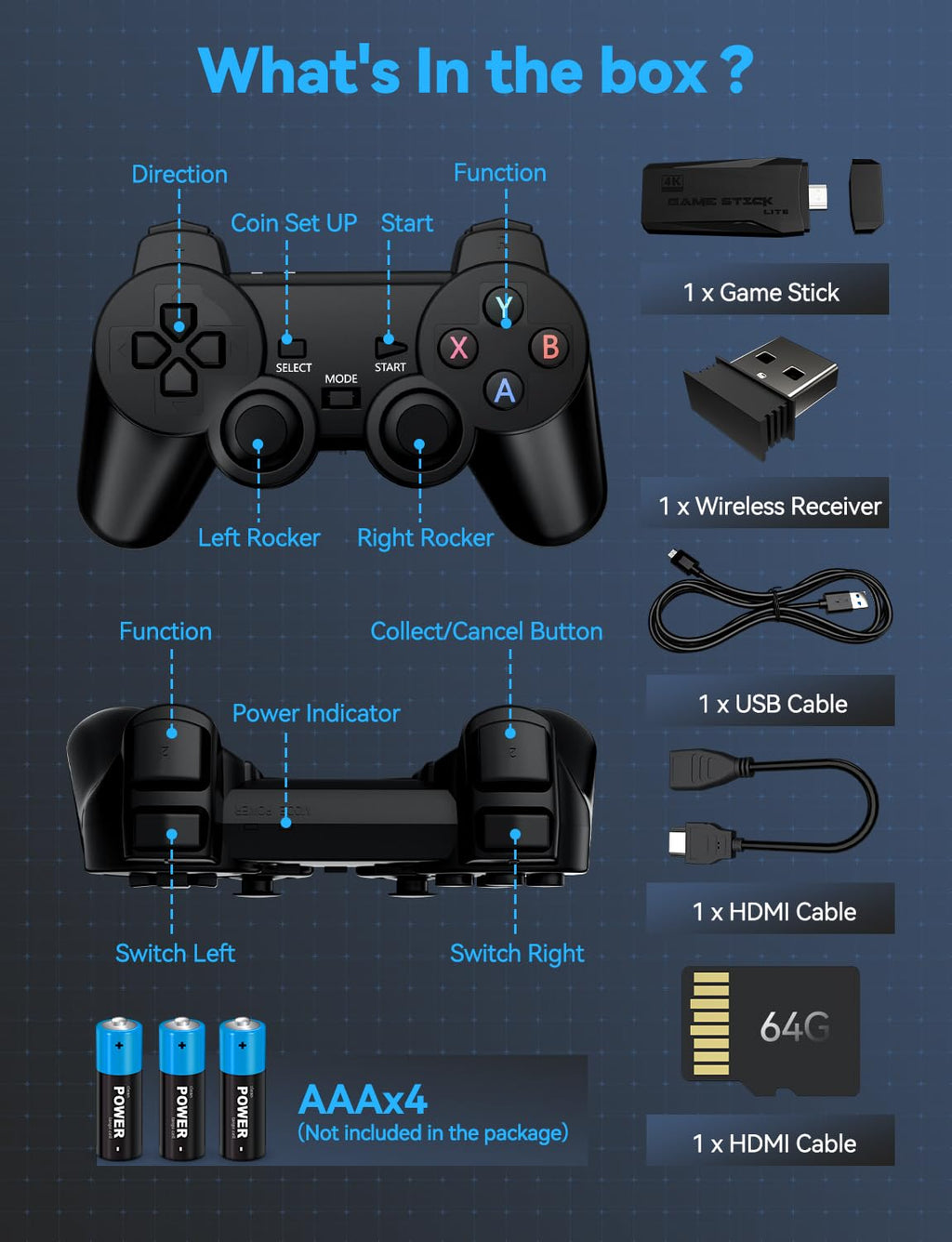 4K HDMI Retro Gaming Console X851