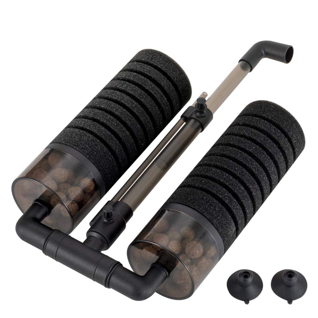 Aquarium Double Sponge Filter with Bio Ceramic Media Balls X57672