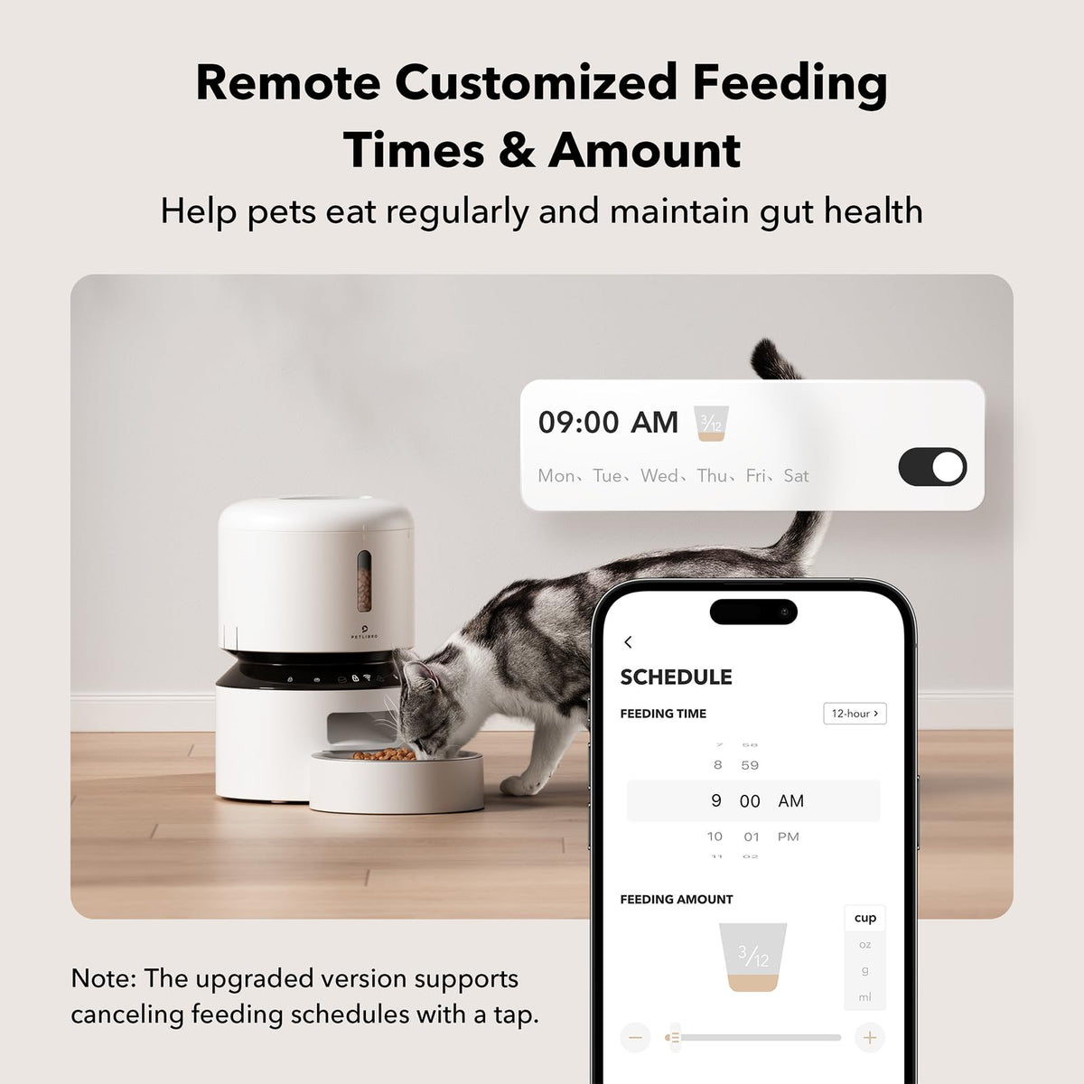 Automatic Cat Feeder 5G WiFi 3L White Y935