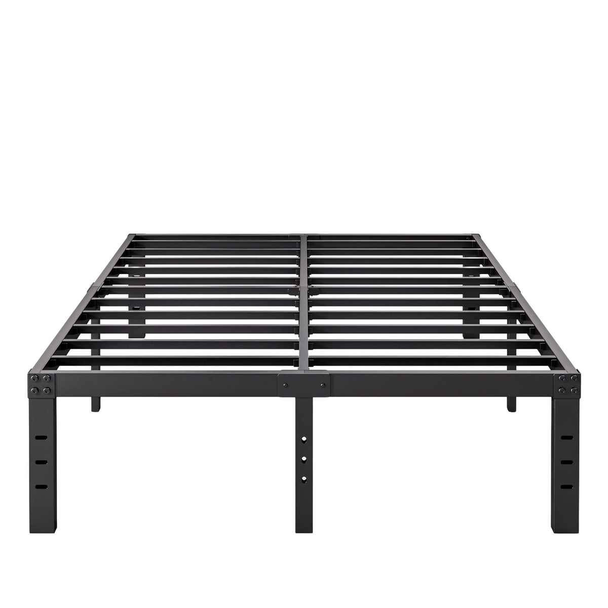 14 Inch Metal Queen Bed Frame with Storage, Black E62257