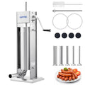 3L Stainless Steel Manual Sausage Stuffer with 5 Filling Tubes P20153