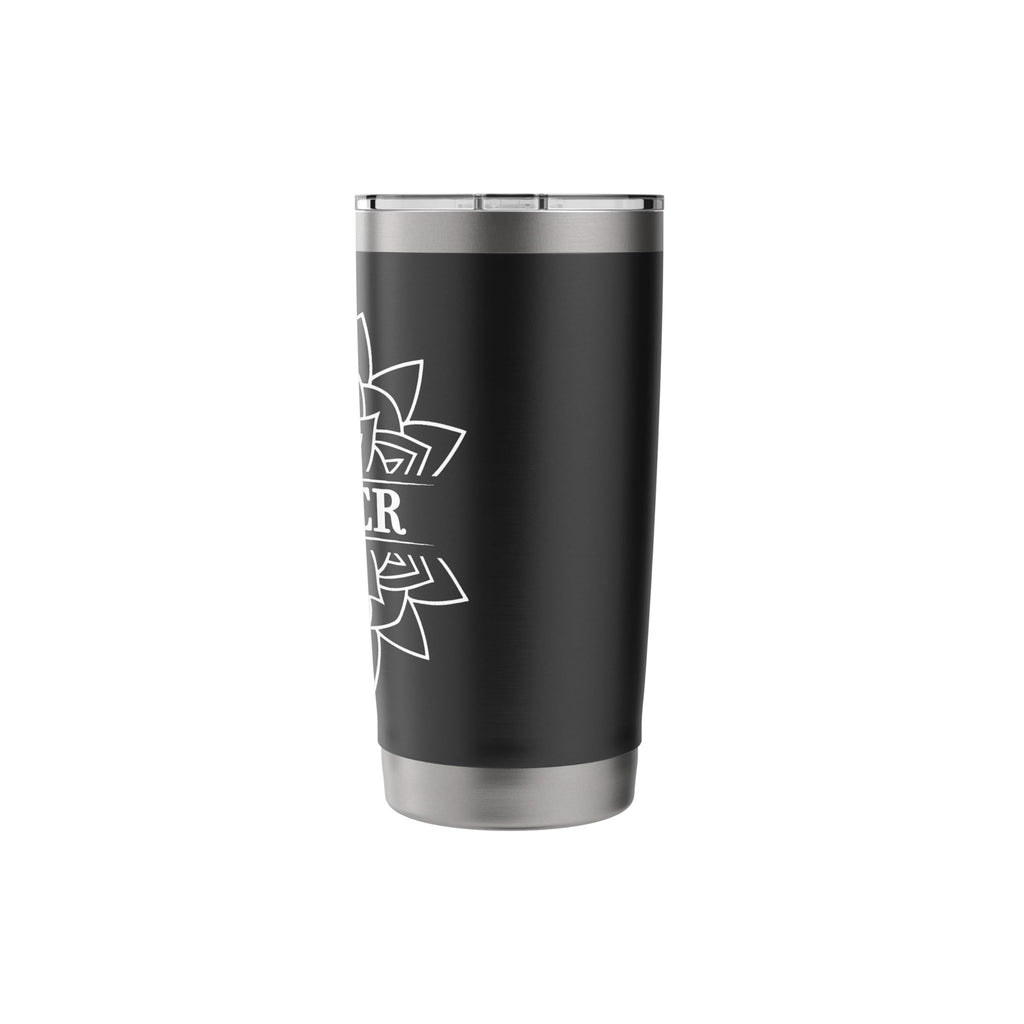Black White Stainless Steel Insulated Travel Mug S6948