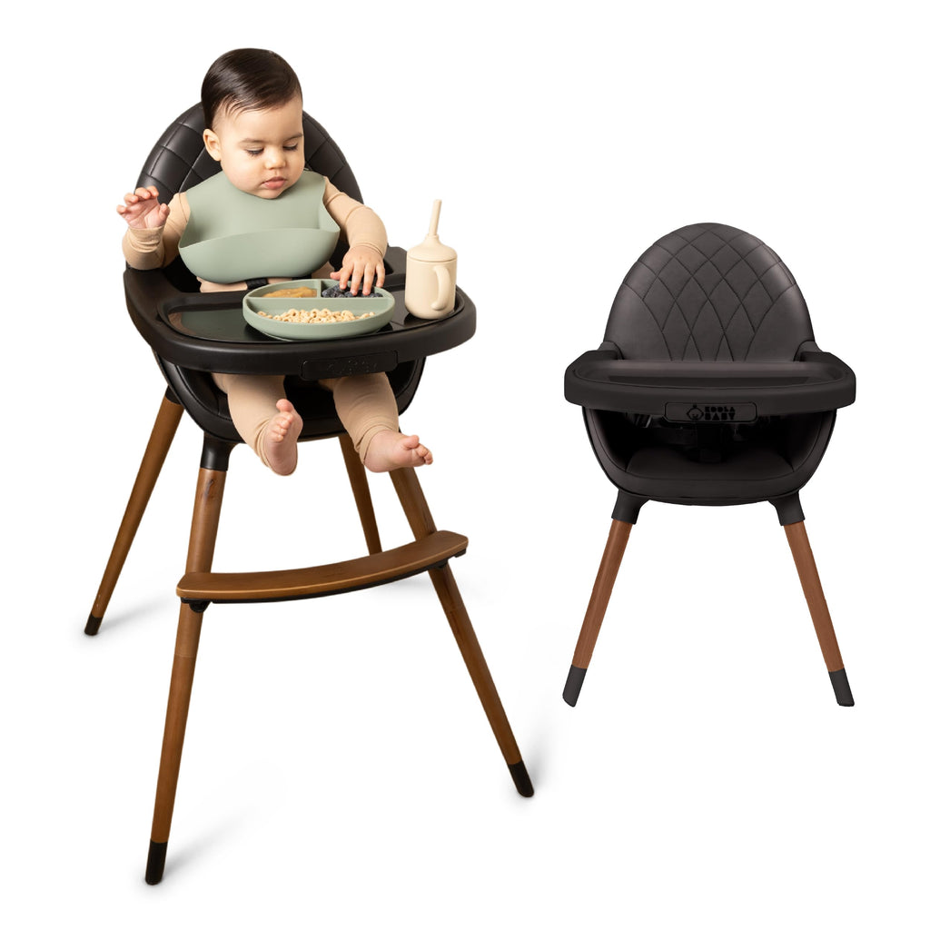 Convertible Wooden High Chair with Adjustable Height D819021