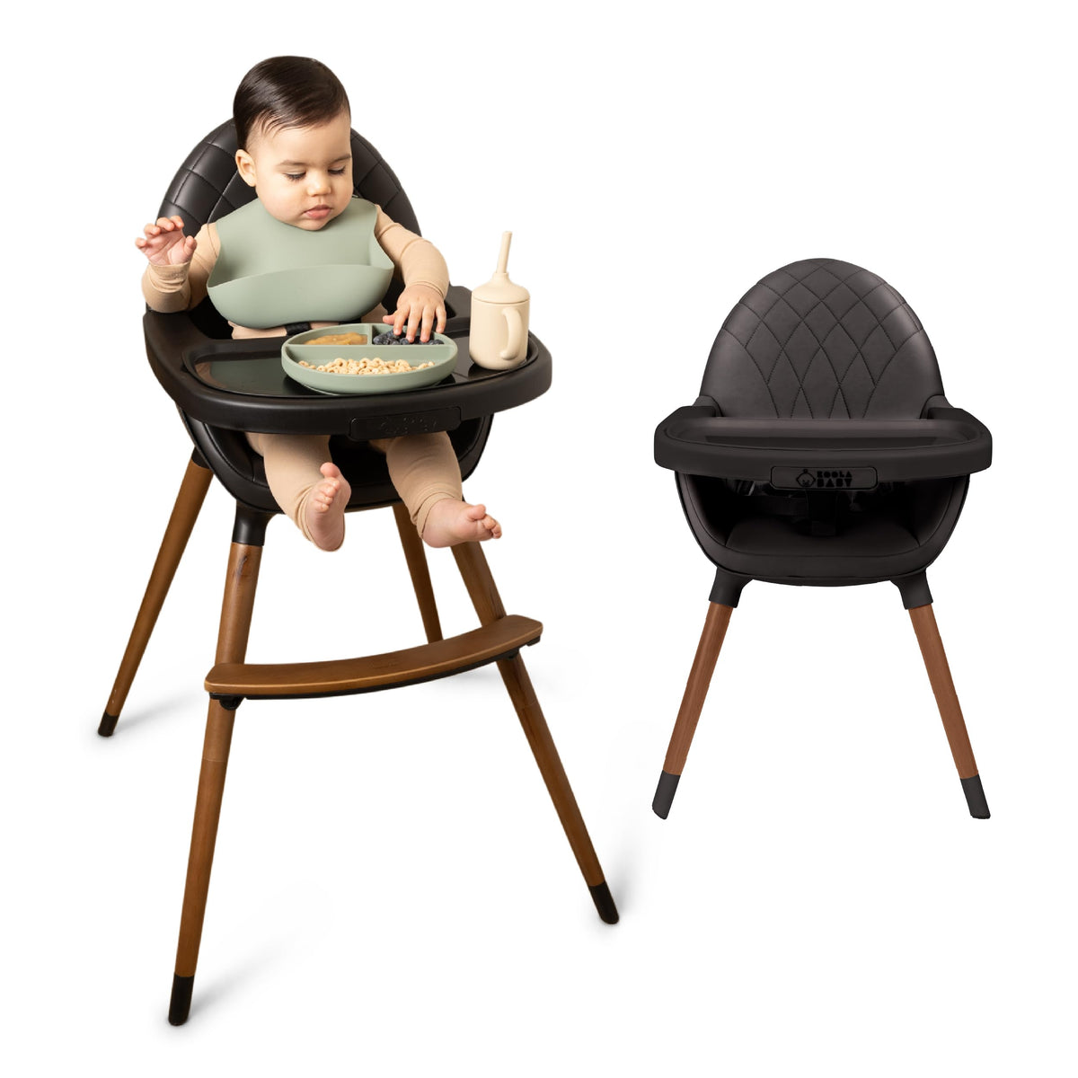 Convertible Wooden High Chair with Adjustable Height D819021