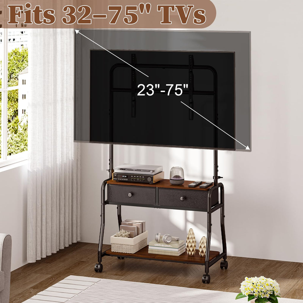 Rolling TV Stand with Mount for 32–75 Inch TVs B869