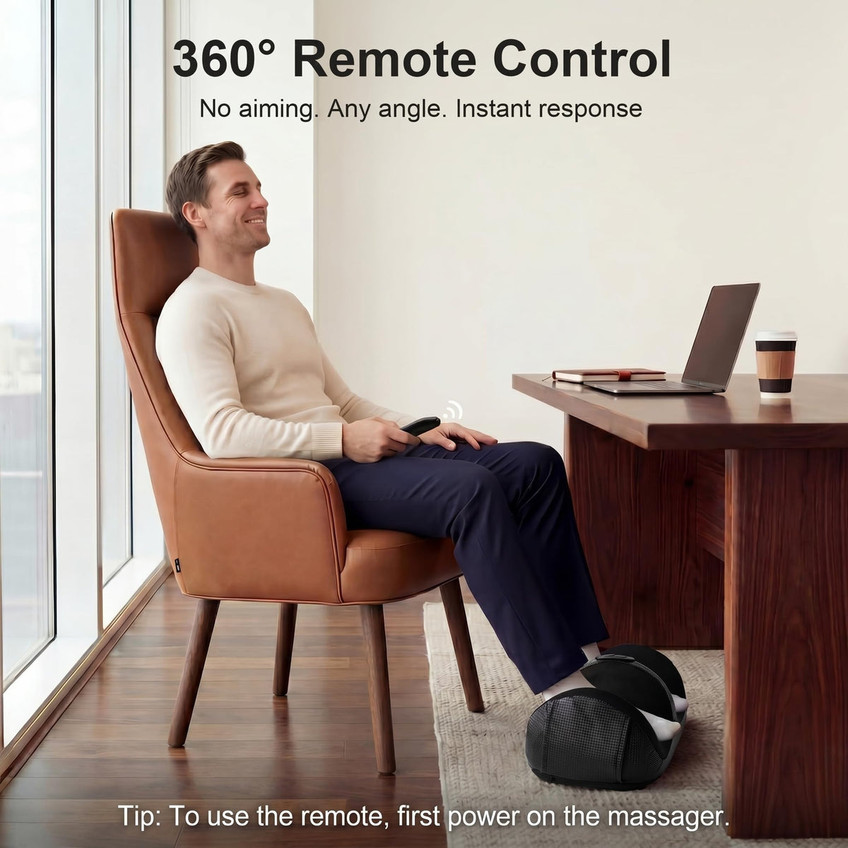 Cordless Shiatsu Foot and Calf Massager with Heat T1326