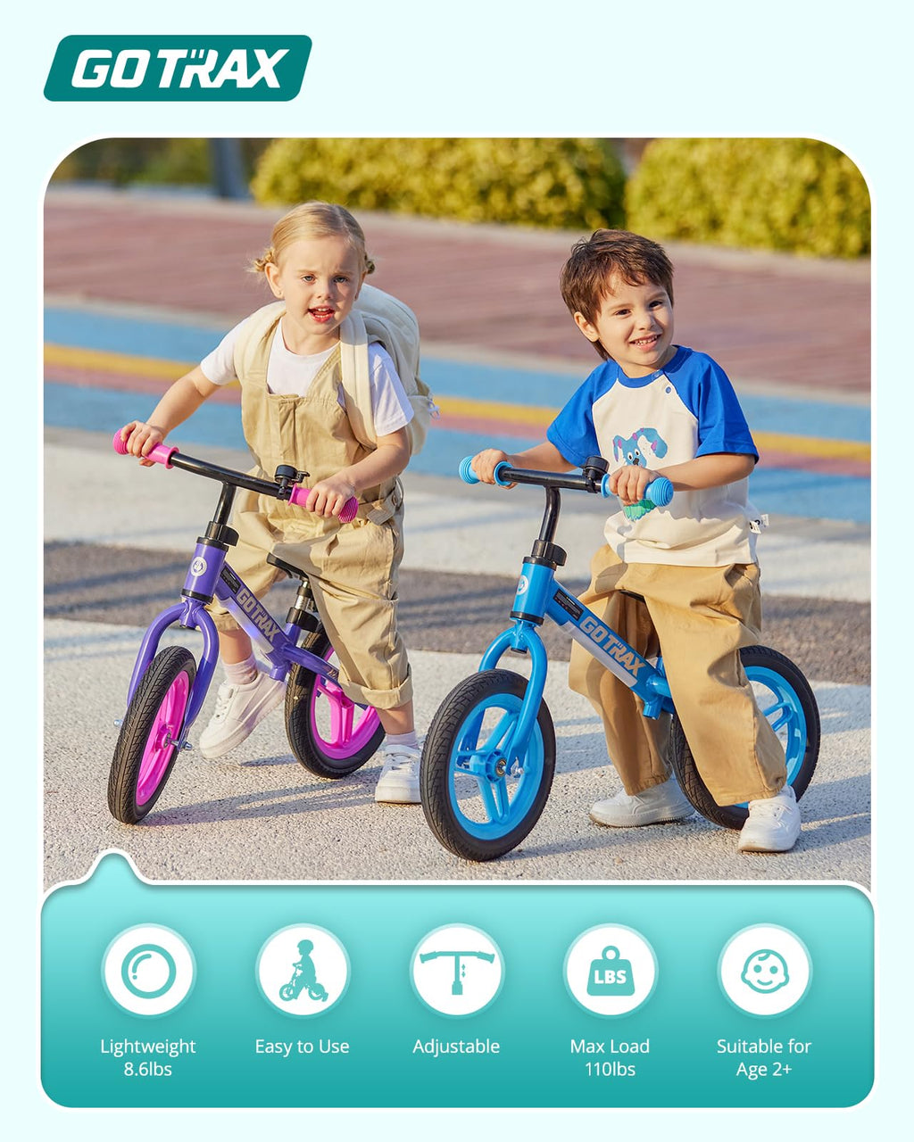 12" No-Pedal Toddler Balance Bike A205826