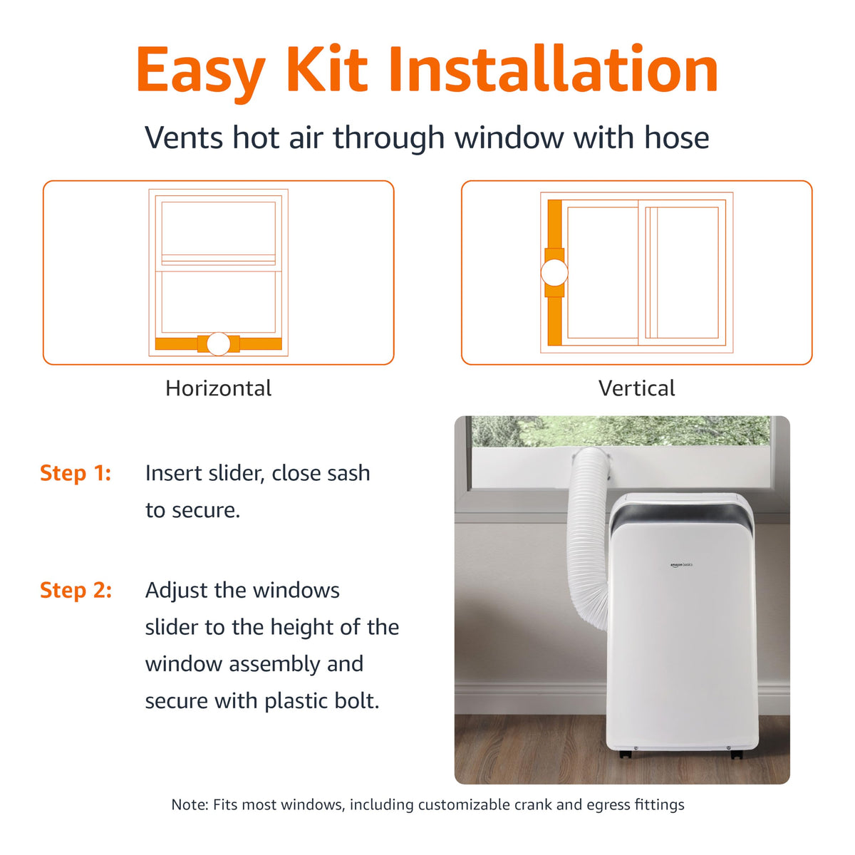 3-In-1 Portable Air Conditioner with Remote, 10000 BTU, White M1773