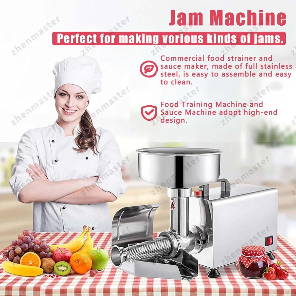 450W Electric Stainless Steel Tomato Strainer W9622