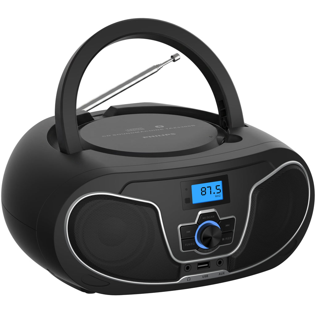 Portable CD Player Boombox with Bluetooth, FM Radio, USB Playback & AUX Input U7178