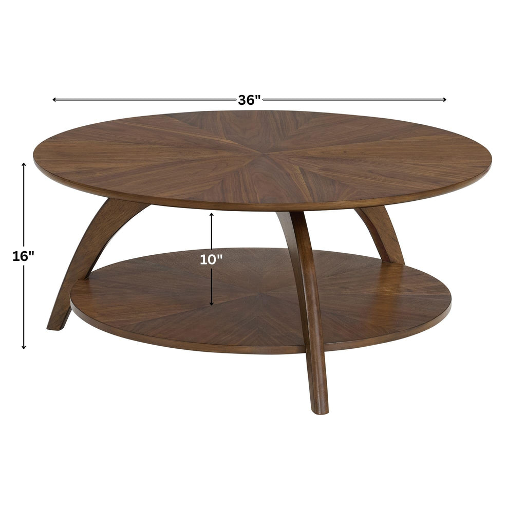 Round Wood Coffee Table D595451