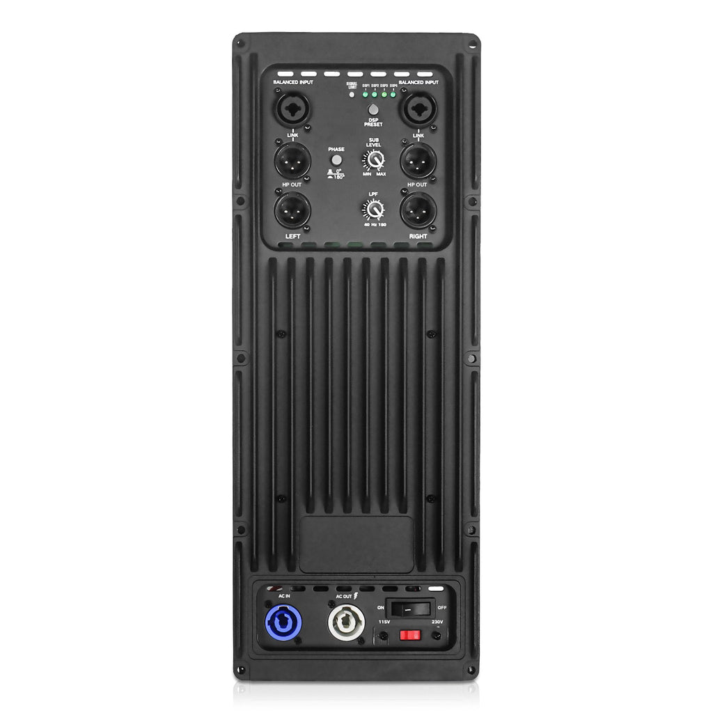 18” 1600W Powered Line Array Subwoofer with DSP, White B916