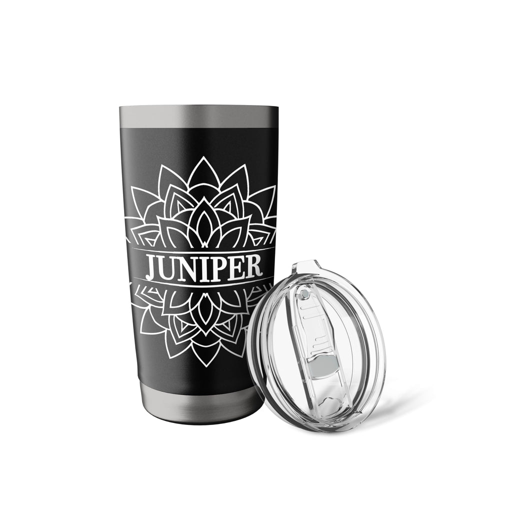 Black White Stainless Steel Insulated Travel Mug S6948