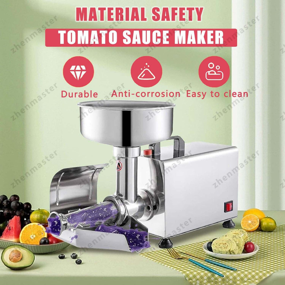 450W Electric Stainless Steel Tomato Strainer W9622