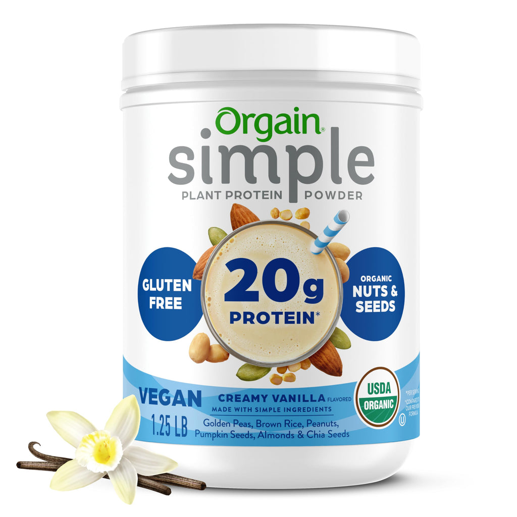 Organic Vegan Protein Powder, Vanilla, 1.25lb S664200