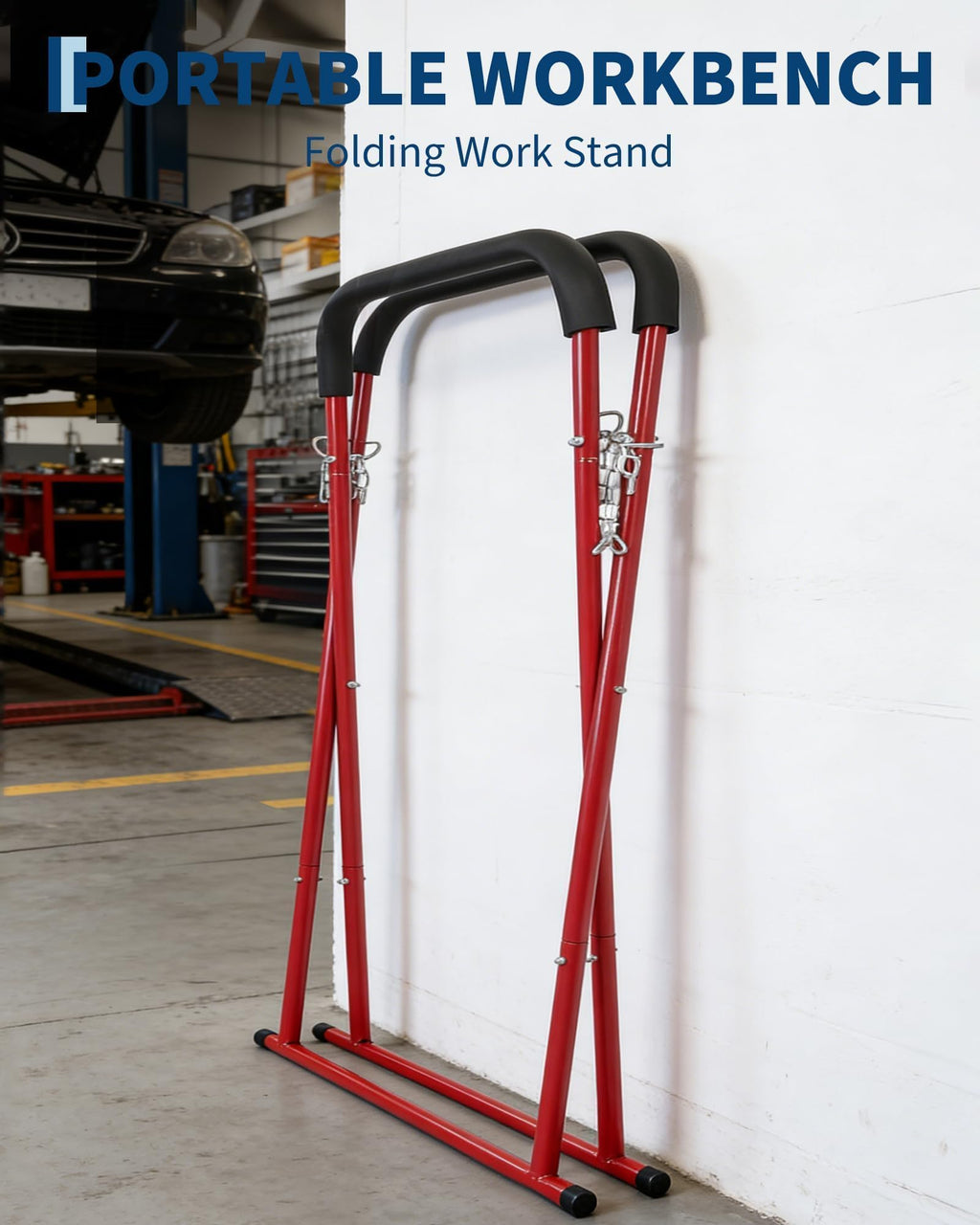 Folding Auto Body Work Stand 500 LBS Capacity Adjustable Height Z104564