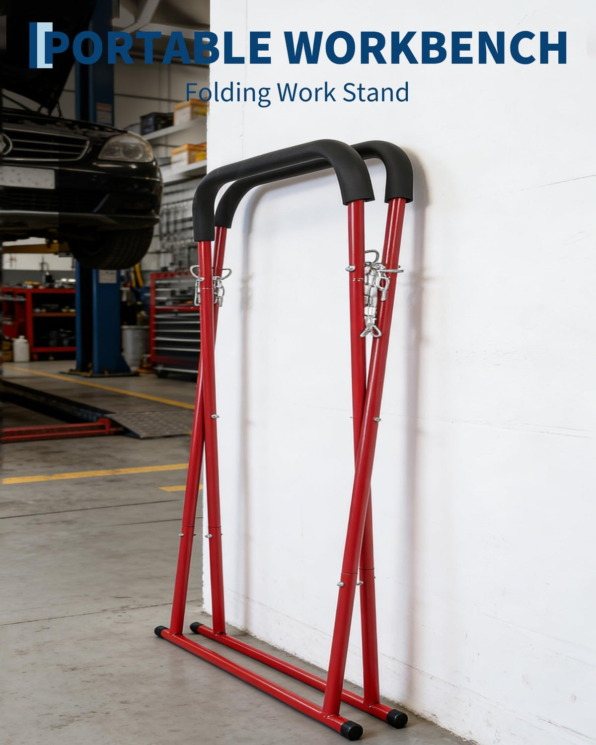 Folding Auto Body Work Stand 500 LBS Capacity Adjustable Height Z104564