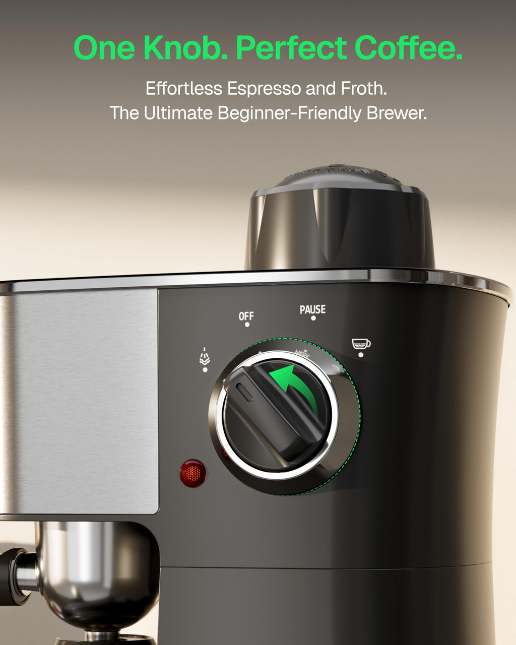 3.5Bar Stainless Steel Espresso Machine with Milk Frother H414541