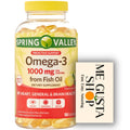Omega-3 Fish Oil Soft Gels 1000 mg 180 Count Z6274
