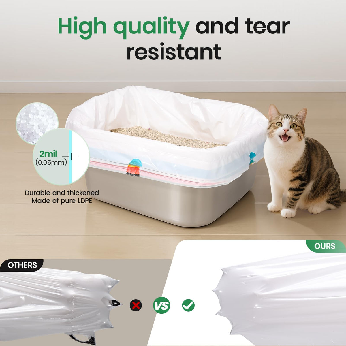 Heavy Duty Thickened Litter Box Liners 14 Pack B560790