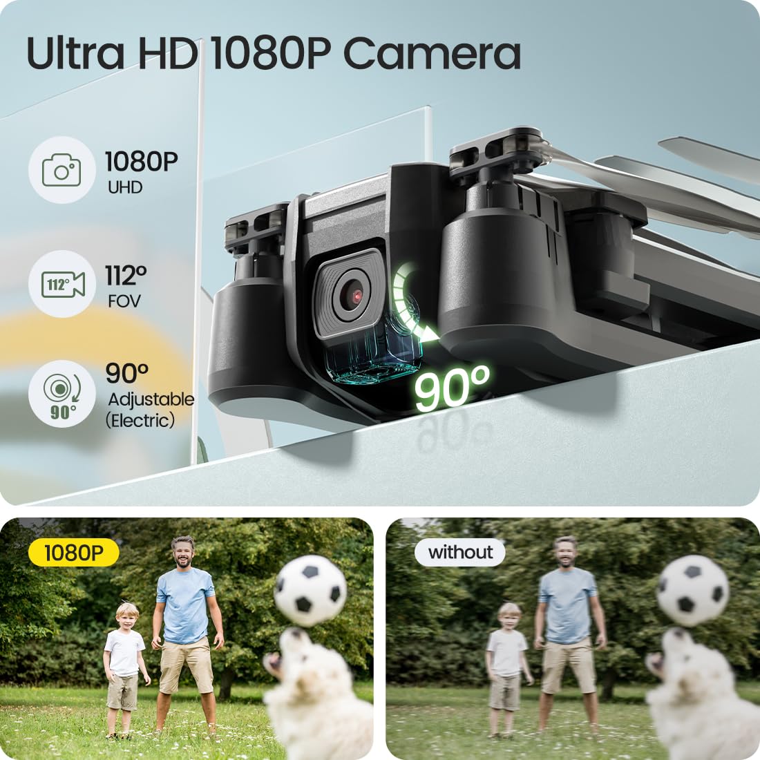 Foldable FPV Drone with 1080P WiFi Camera and Carrying Case G12963
