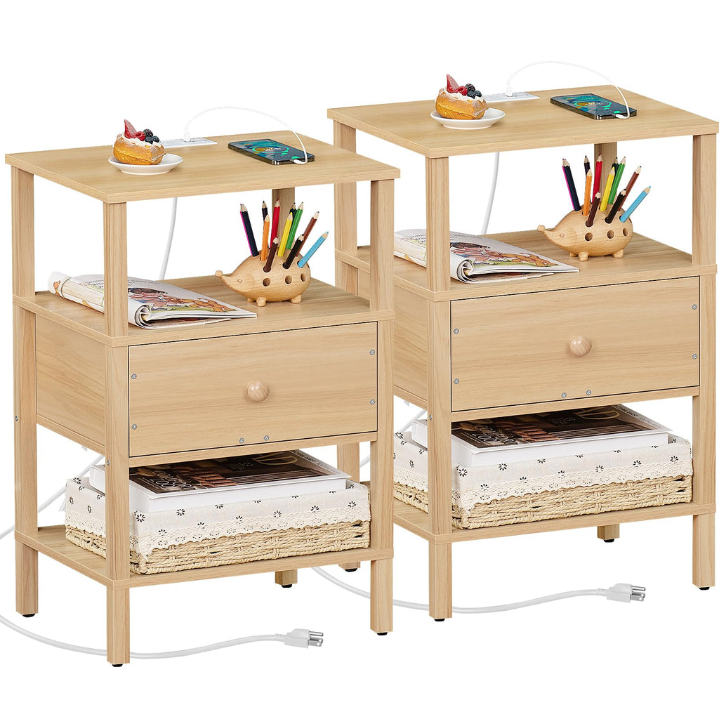 3 Tier Storage End Table Set 2 T375