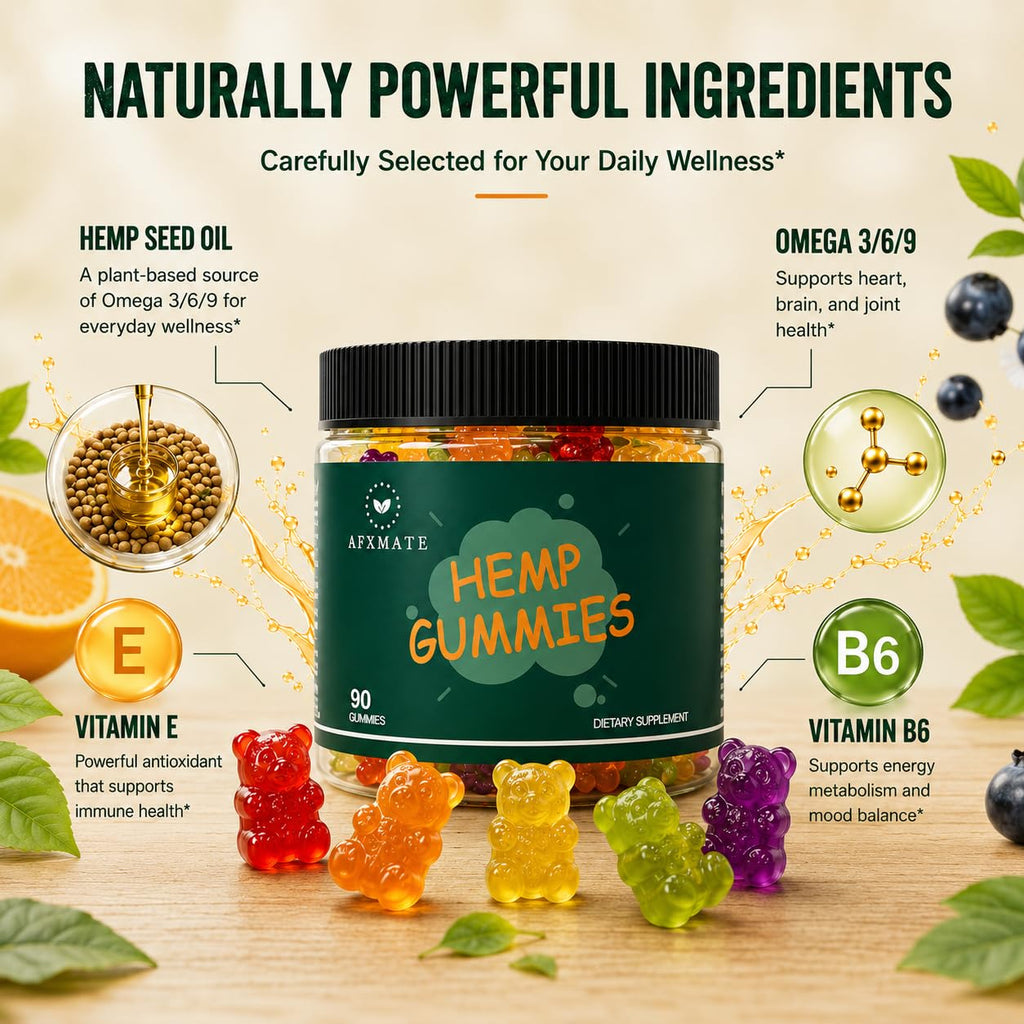 Hemp Gummies Fruit Flavored 90 Gummies L774878