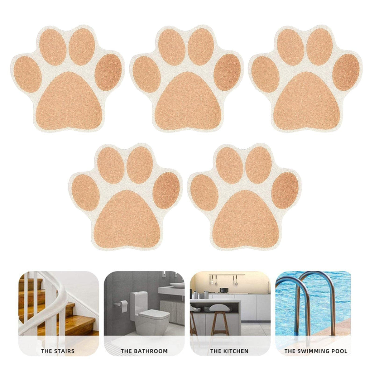 Brown Non Slip Bathtub Stickers U43381