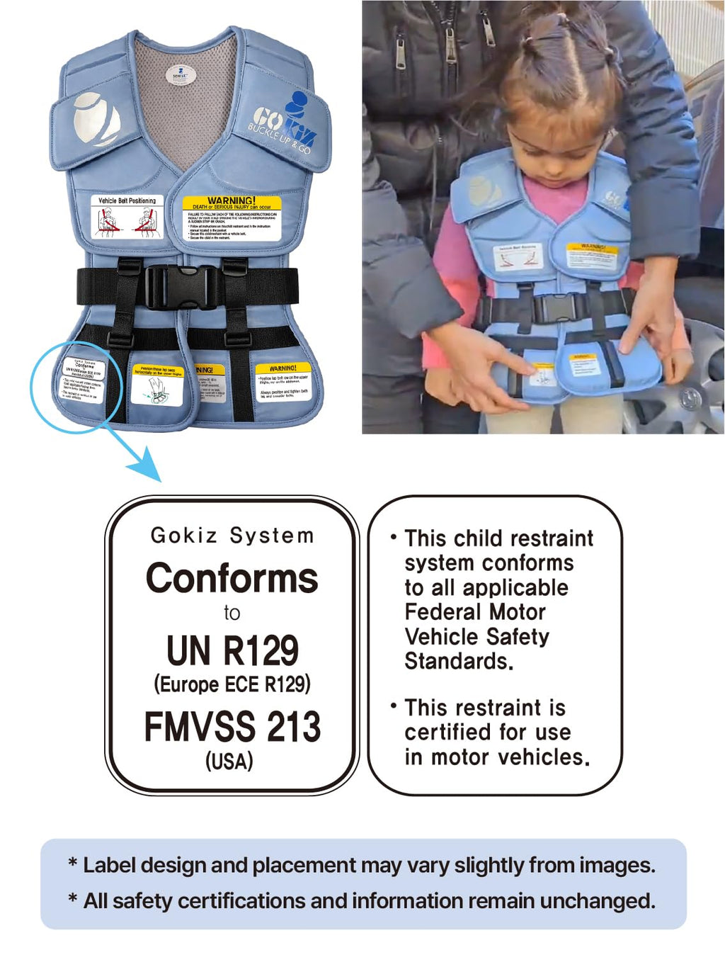 Lightweight Portable Child Restraint Vest M648