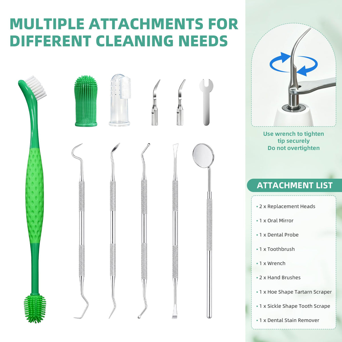 Ultrasonic Dog Teeth Cleaning Kit with LED Light H2773