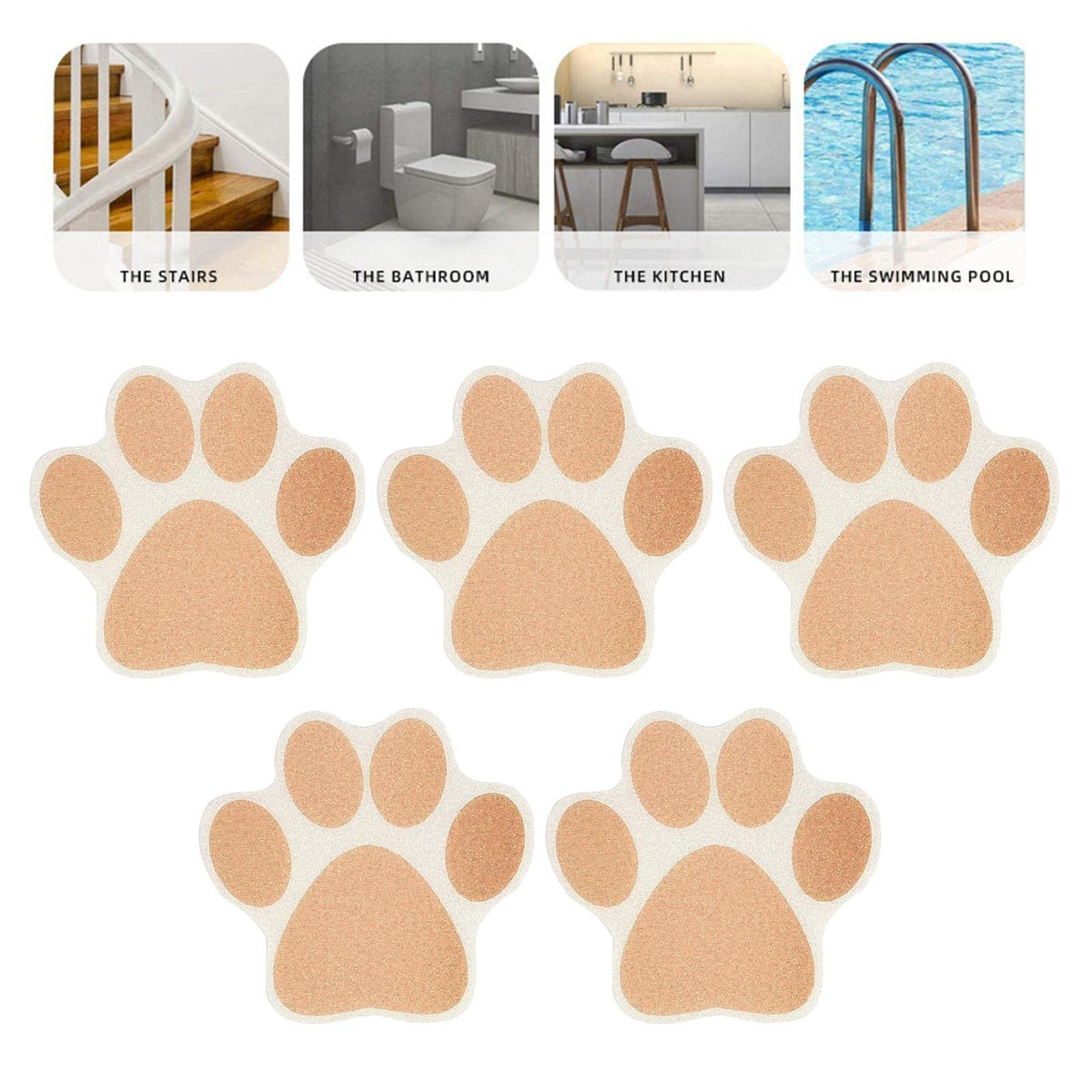 Brown Non Slip Bathtub Stickers U43381