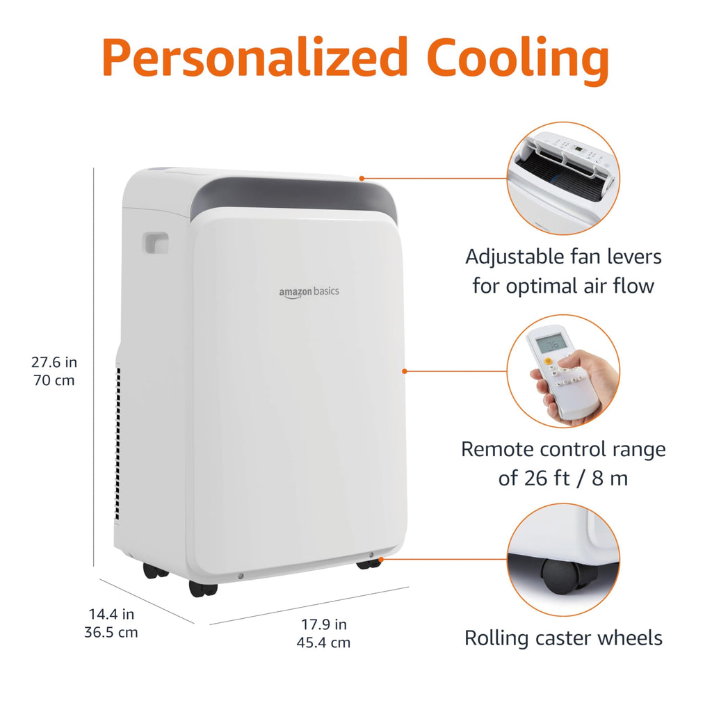 3-In-1 Portable Air Conditioner with Remote, 10000 BTU, White M1773