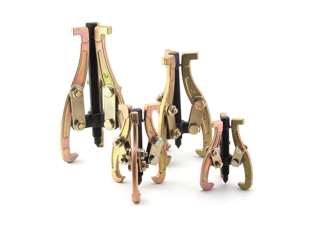 3 Jaw Gear Puller Set 4pc Heavy Duty Heat Treated G333