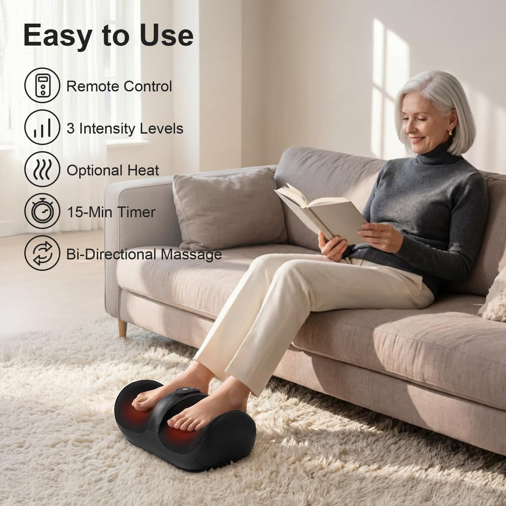 Cordless Shiatsu Foot and Calf Massager with Heat T1326
