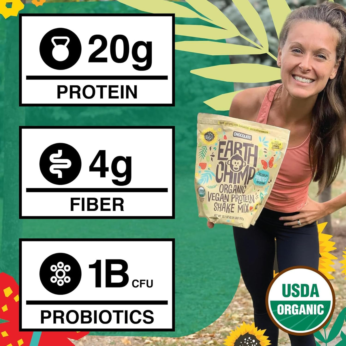Organic Vegan Protein Powder with Probiotics A5917