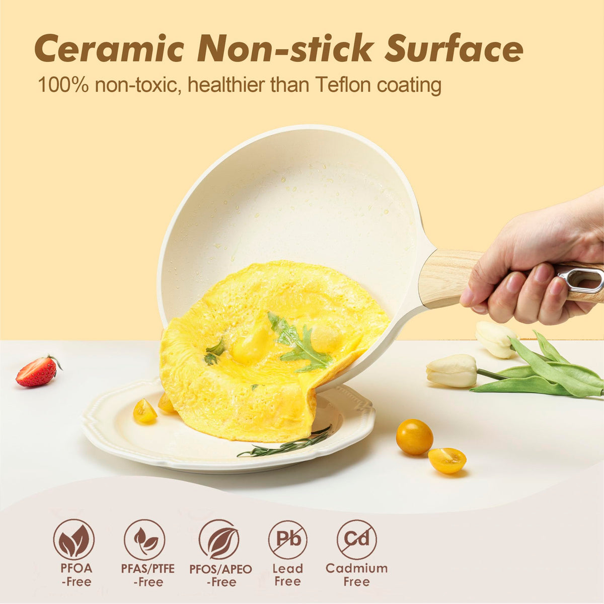 14 Piece Non Stick Ceramic Cookware Set E565
