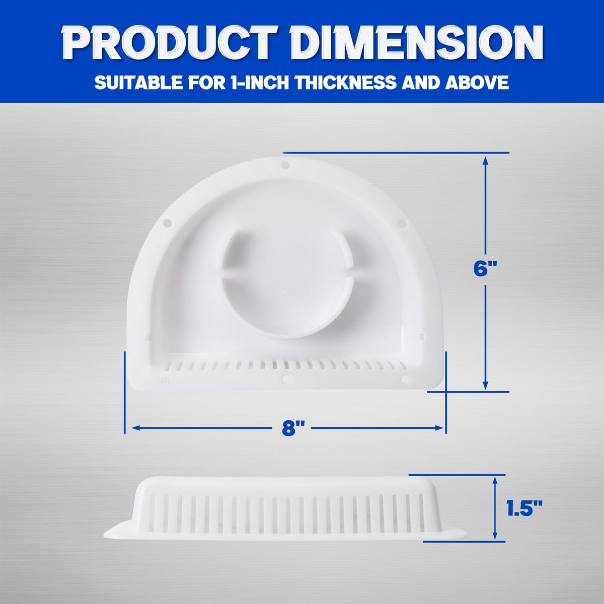 Trailer RV Sidewall Exhaust Vent Fan Kit with Cover, 2 Pack T9035